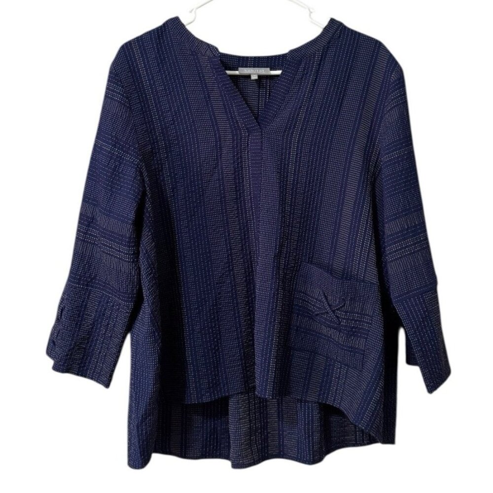 Habitat Clothes To live In Long Sleeve Tunic‎ Top Front Pocket Women Size Medium